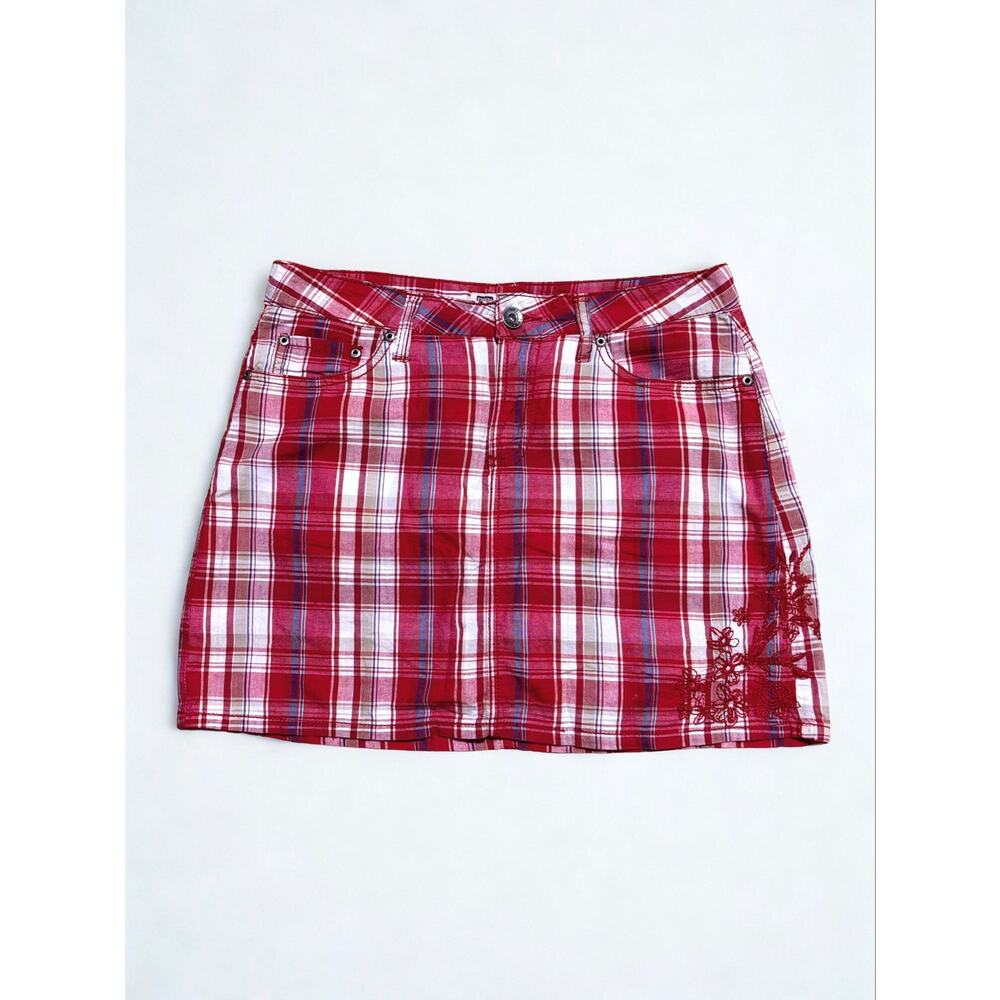 Faded Glory Red Plaid Miniskirt READ